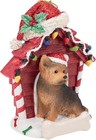 Kurt Adler Yorkshire Terrier With Dog House Ornament Nwt Bone 4 