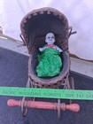 Haunted Vintage Baby Carriage Antique Victorian Wicker Doll Stroller Buggy