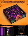 24  24ft Halloween Inflatable Maze With Blower Blow Up Haunted House For Party