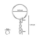 100pcs Keychain Rings With Chain And Jump Rings 1 Inch Split Key Ring With Chain