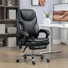 Pu Leather Vibration Massage Office Chair With 6 Points  Heated Reclining Com   
