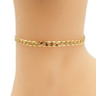 18k Layered Real Gold Filled Cuban Link Anklet 10 
