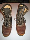 Antique Black   Brown Ladies Mens  Victorian Boots Shoes Lace-up 9 3 4  Texas