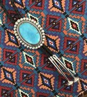 Sterling Silver Kingman Turquoise Bolo Tie -  Kenny Ray Mcneilley