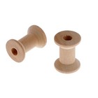 10 Pieces Natural Wooden Empty Thread Spools Sewing Bobbins Tools 28x21mm