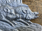 Vintage Cast Aluminum Wild Boar Hog Wall Hanging Hunting Cabin Man Cave