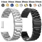 Us 18 20 22mm Replacement Metal Watch Band Stainless Steel Strap Wristband Bands