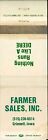 John Deere Matchbook Cover Farmer Sales Inc Grinnell Ia