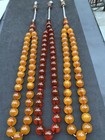Tightening Amber Misbaha Rosary Tasbih Faturan Islamic  Heavy Silver Tassel