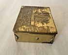 Antique Art Deco Nouveau Brass Stamp Box  Made In Austria Ges  Gesch