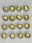 Antique Victorian Brass Waistcoat Buttons - Set Of 16 - 8 16   