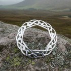 New Solid Pewter Celtic Knot Brooch Irish Scottish Ireland Large Round Pin