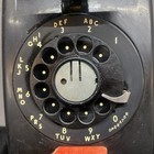Vintage Bell System Western Electric Wall Mount Rotary Dial Telephone Black
