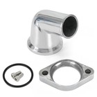 15   Swivel Water Neck Thermostat Housing  Polished Aluminum 15   Silver