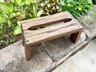 Vtg Wooden Step Stool   Solid Wood Step Stool   Unique Step-stool