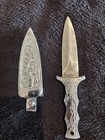 Vintage Pakistan Made Stainless Straight Blade Dagger Boot Knife Sheath