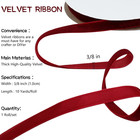 Burgundy Velvet Ribbon For Gift Wrapping  3 8 Inch X 10 Yards Single Face