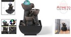 Water Fountain Indoor Tabletop Waterfall Resin With Lights For Relaxation Decor