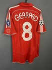 Men s Fc Liverpool 2006 2007 Gerrard  8 Uefa Soccer Football Shirt Jersey Size S