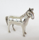 Vintage Miniature Sterling Silver Lying Down Horse Animal Figurine