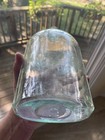 Vintage Antique Green Glass Quart Bottle Flask Unmarked Seed Bubble Glass