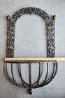 Vintage Wrought Iron Wall Hanging Garden Planter Basket  Decorative Rustic 24  