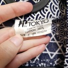 Fp In Tokyo Blue White 53 Inch Length Cotton Kimono Robe No Sash Made In Japan
