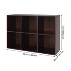 Solid Wood Bookcase Brown Floor Bookshelf Cube Storage Organizer Storage Shelves