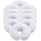10 Pack London Linens Massage Table Face Cradle Covers White 100  Cotton Flannel