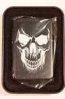 Ghost Skull Flip Top Oil Novelty Lighter With Custom Felt Lined Tin Gift New