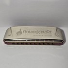 Vintage M  Hohner Golden Melody Harmonica No  542 - Key Of C W  Case - Germany