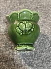 Vintage Usa 245 Art Pottery Green Planter Pot Small Embossed Design