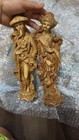 Vintage Asian Figurines  Pair Of Carved Oriental Statues Open To Offers