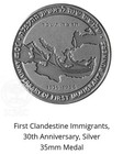 Israeli Commemorative Medal Lot     30th Anniversary Immigrant Runners Sterling 