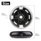 4-pack Pu Inline Skate Wheels Flashing Wheels Replacement W bushings For Kids   