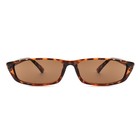 Unisex Rectangle Sunglasses Retro Slim Narrow Vintage 90s Fashion Uv Protection