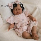 Reborn Black Girl African American Real Life Baby Dolls With Weighted Soft Cloth