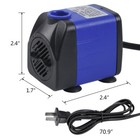 160gph Aquarium Water Pump Submersible Fish Tank Fountain Pond Pump Powerhead 8w