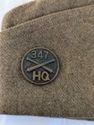 Ww1 Us Army Overseas Flat Hat - 347th Field Arty Hq - Named Fob - 91st Division