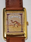 Vintage Camel Cigarette Advertising Wrist Watch W Leather Band