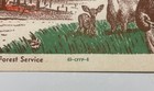 Old 1949 Smokey The Bear Bookmark Ruler Forest Fire Prevention Usfs Poster