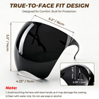 Full Cover Face Visor Protective  Anti-fog   Anti-glare Tinted Full Face Shield