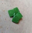 Czech Uranium Glass Buttons - Vintage - Art-deco - 1920  s-1930  s  3pcs  - H293