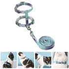 1 Set Pet Harness With Leash Adjustable Pet Cat Leash Rope Pet Harness Rope