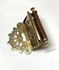 Antique Victorian Ornate Solid Brass Toilet Roll Holder     Vintage Elegant Holder