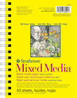 300 Series Mixed Media Paper Pad  Side Wire Bound  5 5x8 5 Inches  40 Sheets    