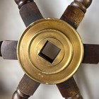 Antique Wooden Helm 6 Handles 61cm Marine Ship Wheel Nautical Decor