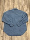 Vtg 90s Polo Ralph Lauren Denim Shirt Large Metal Snap    the Big Western Shirt   
