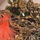 Over 6 Lbs Junk Craft Mixed Jewelry Lot Non Wearable Broken Jewelry Craft Sku6b3