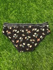 Victoria s Secret Logo Cotton Hiphugger Panty Black Floral